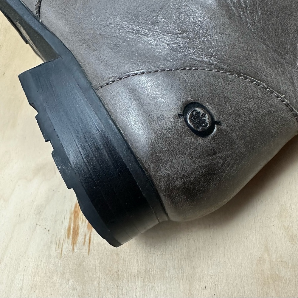 Born Gray Leather Buckle Boots - Picture 9 of 13
